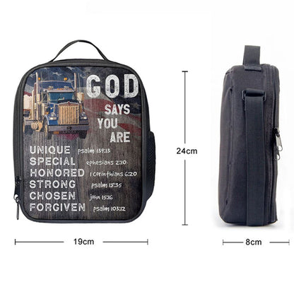 God Says You Are Lunch Bag, Christian Gifts For Trucker Drivers, Christian Lunch Bag, Religious Lunch Box For School, Picnic