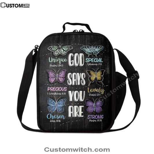 God Says You Are Lunch Bag, Christian Lunch Bag, Religious Lunch Box For School, Picnic