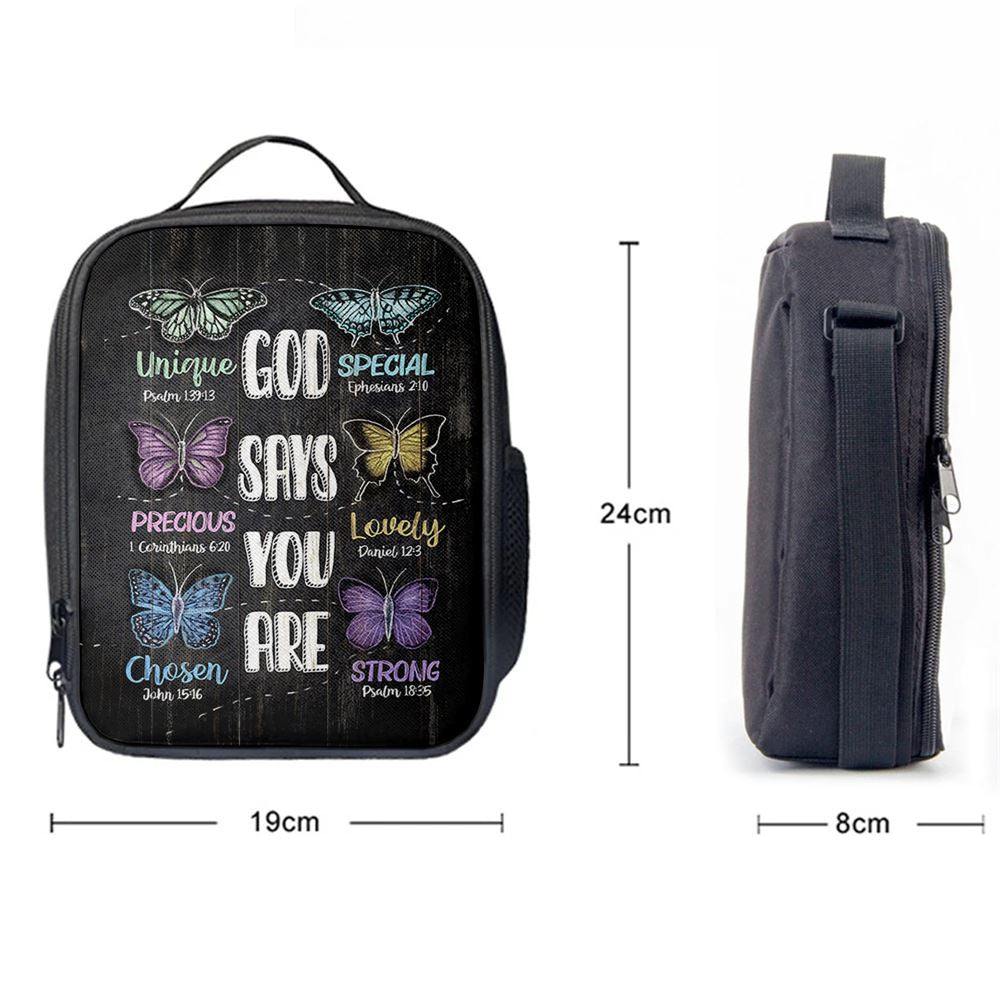 God Says You Are Lunch Bag, Christian Lunch Bag, Religious Lunch Box For School, Picnic