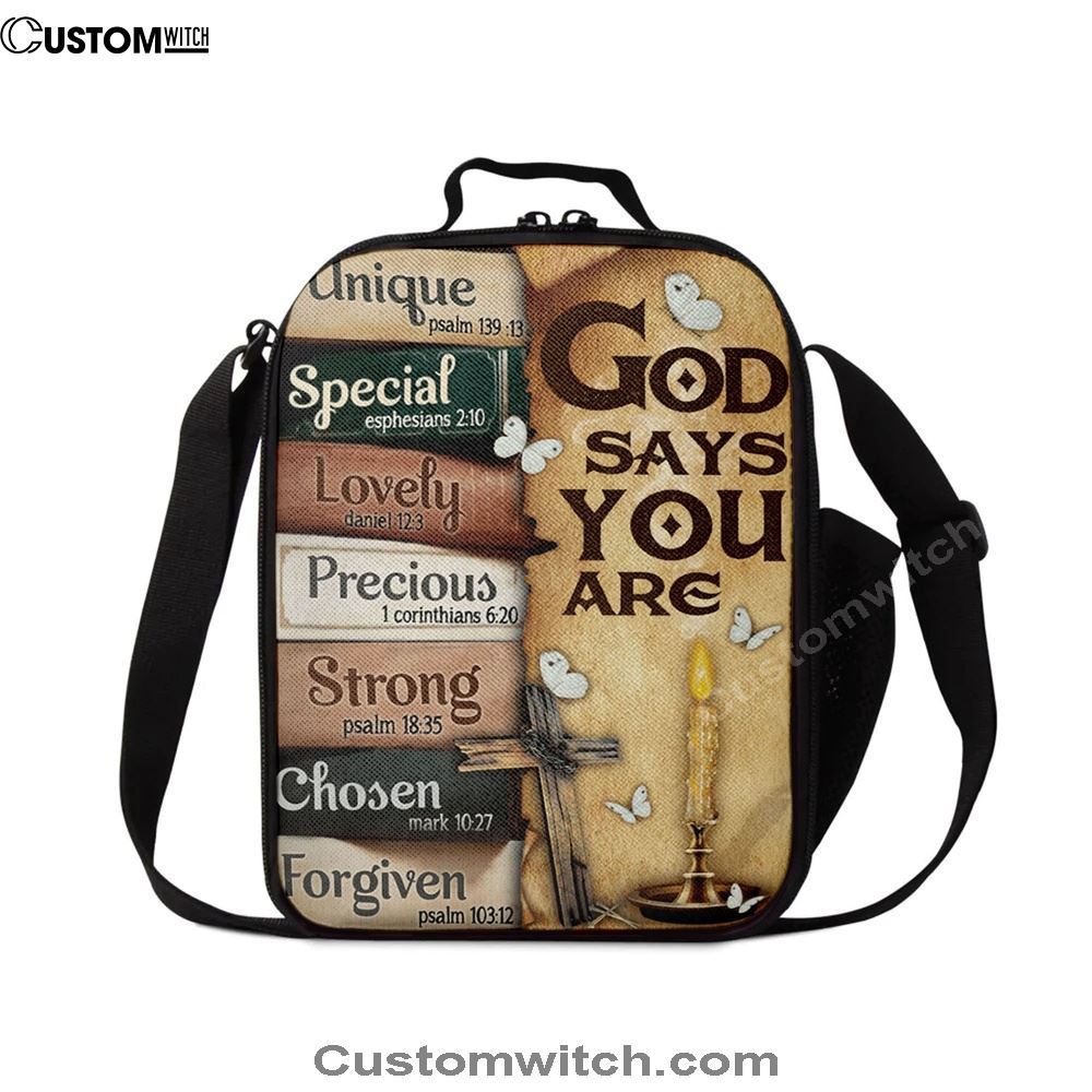 God Says You Are Lunch Bag, Religious Lunch Bag, Christian Lunch Bag, Religious Lunch Box For School, Picnic