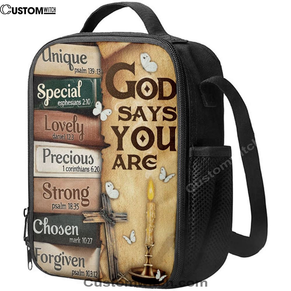 God Says You Are Lunch Bag, Religious Lunch Bag, Christian Lunch Bag, Religious Lunch Box For School, Picnic