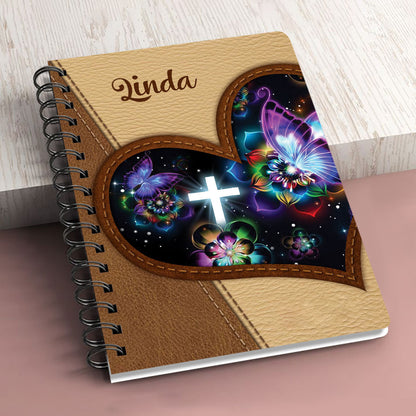 God Says You Are Special Butterfly Beautiful Personalized Spiral Notebook, Scripture Gifts For Christian