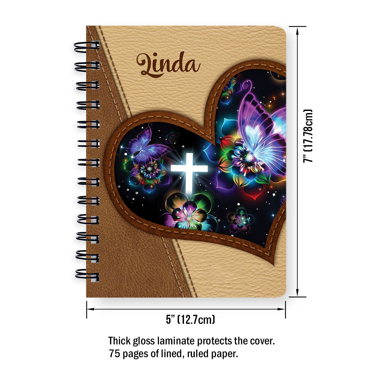 God Says You Are Special Butterfly Beautiful Personalized Spiral Notebook, Scripture Gifts For Christian
