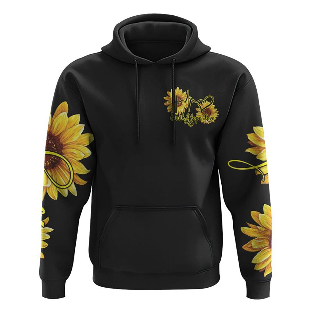 God Says You Are Sunflower All Over Print 3D Hoodie, Christian Hoodie, Christian Sweatshirt, Bible Verse Shirt