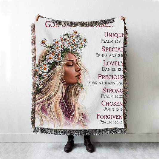God Says You Are Throw Blanket - Catholic Christian Gifts For Women