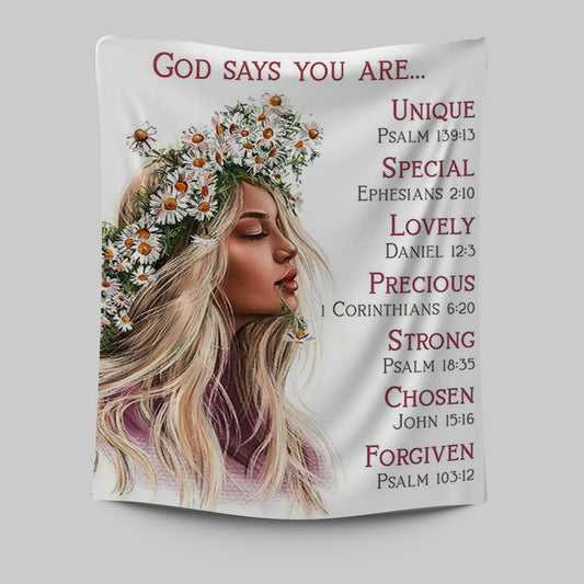 God Says You Are Wall Art - Catholic Christian Gifts For Women