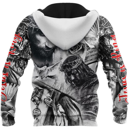 God With Necklace Jesus Is The King God 3D Hoodie For Man And Women, Jesus Printed 3D Hoodie