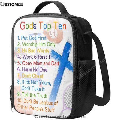 God's Top Ten Lunch Bag, Ten Commandments For Boys, Kids Lunch Bag, Christian Lunch Bag, Religious Lunch Box For School, Picnic