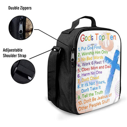 God's Top Ten Lunch Bag, Ten Commandments For Boys, Kids Lunch Bag, Christian Lunch Bag, Religious Lunch Box For School, Picnic