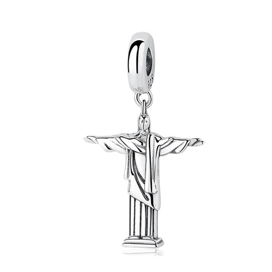 God's sacrifice 925 Sterling Silver Christian Charm For Bracelet, Religious Bracelets, Christian Gift