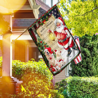 Golden Retriever Santa Hat In The Snow Flag, Christmas Garden Flag, Home Decor Accessories, Christmas Outdoor Decor Ideas