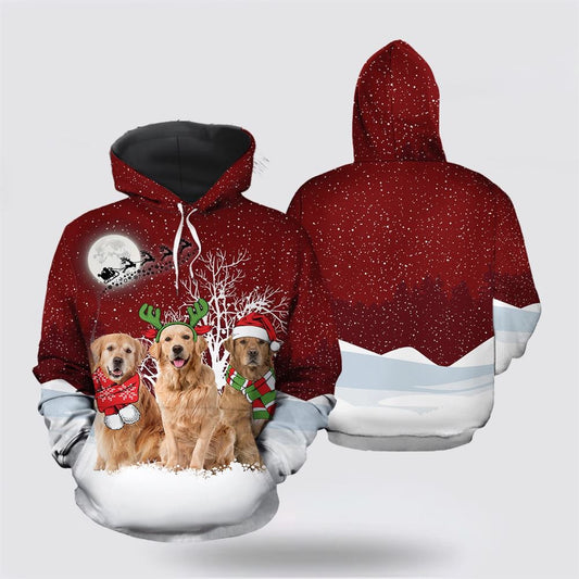 Golden Retriever Wonderful Time All Over Print 3D Hoodie For Men & Women, Christmas Dog Hoodie, Christmas Hoodie Cute, Christmas Gift