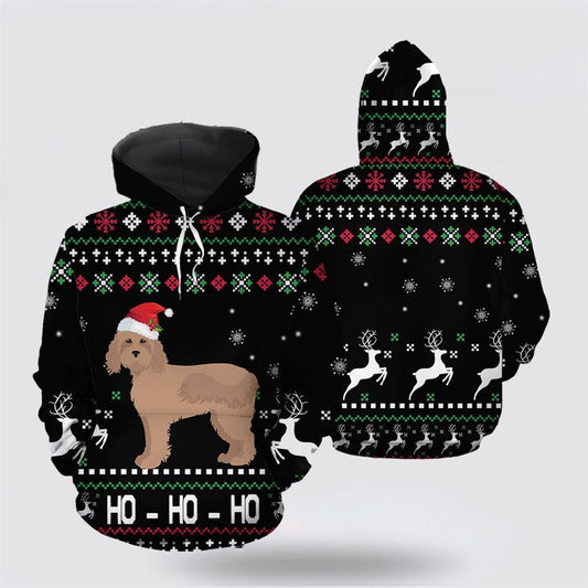 Goldendoodle Hohoho All Over Print 3D Hoodie For Men & Women, Christmas Dog Hoodie, Christmas Hoodie Cute, Christmas Gift