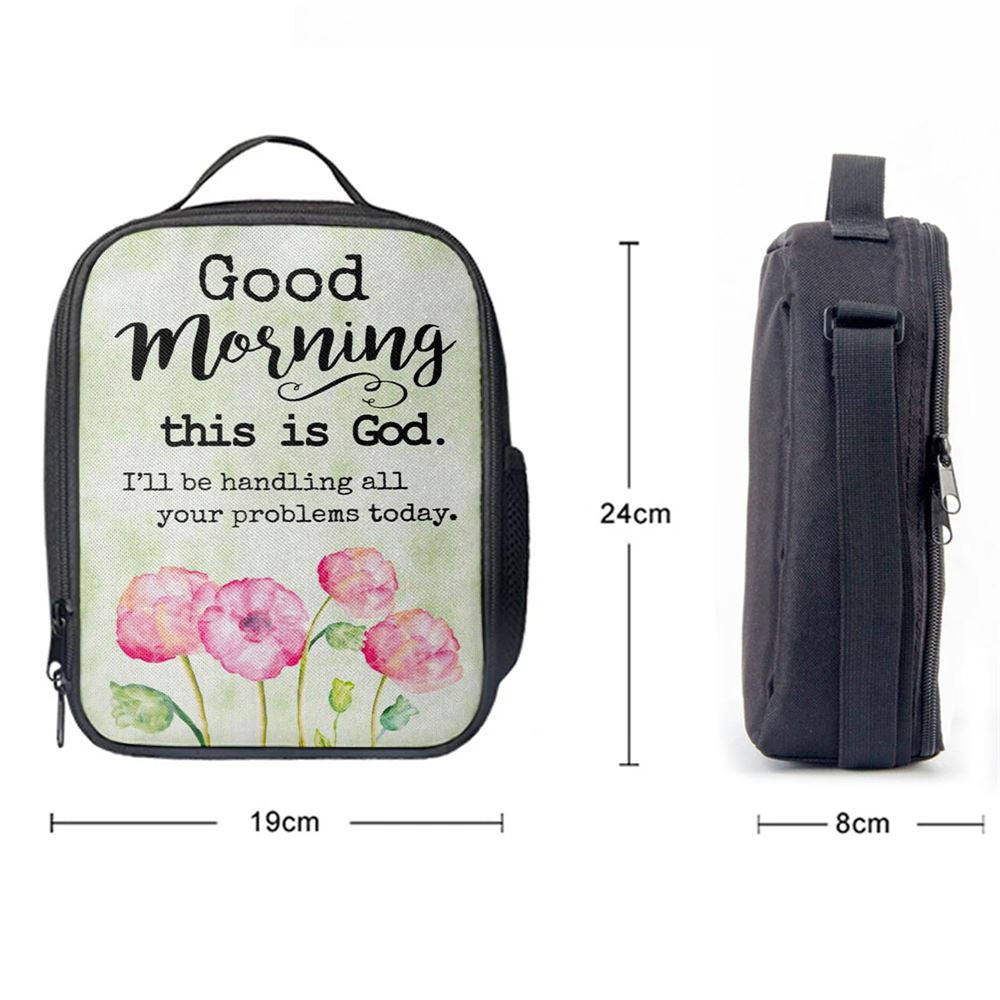 Good Morning This Is God Lunch Bag, Christian Lunch Bag, Religious Lunch Box For School, Picnic