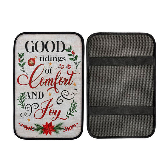 Good Tidings Of Comfort And Joy Christmas Car Center Console Cover, Christ Car Interior Accessories