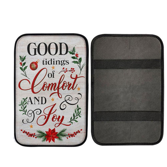 Good Tidings Of Comfort And Joy Christmas Car Center Console Cover, Religious Car Interior Accessories