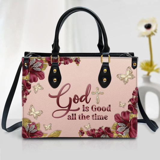 Gorgeous Christian Leather Bag, God Is Good All The Time, Christian Pu Leather Bags For Women