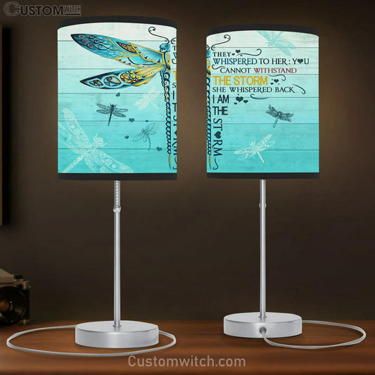 Gorgeous Dragonfly I Am The Storm Table Lamb