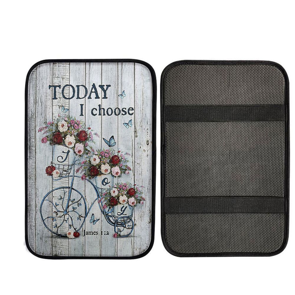 Gorgeous Roses Today I Choose Joy Car Armrest Pad, Christ Car Armrest Accessories