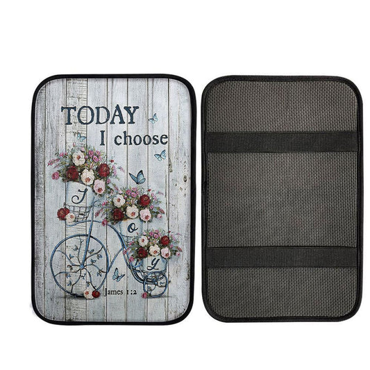 Gorgeous Roses Today I Choose Joy Car Armrest Pad, Christ Car Armrest Accessories