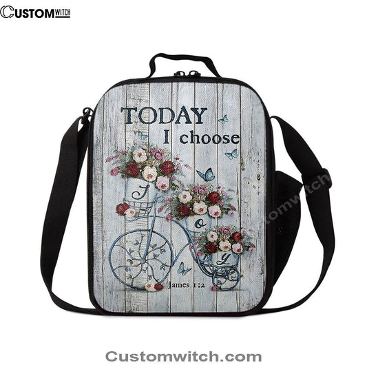 Gorgeous Roses Today I Choose Joy Lunch Bag, Christian Lunch Bag, Religious Lunch Box For School, Picnic