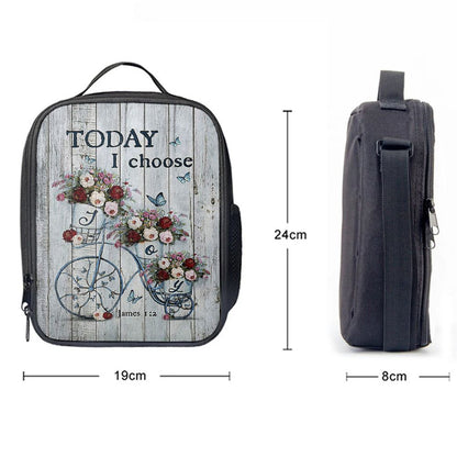 Gorgeous Roses Today I Choose Joy Lunch Bag, Christian Lunch Bag, Religious Lunch Box For School, Picnic