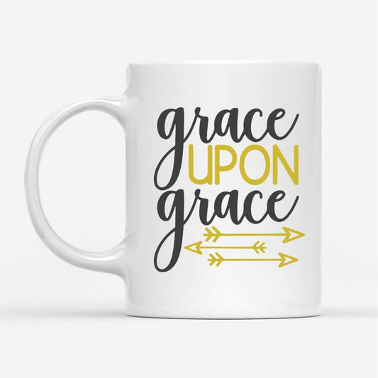 Grace Upon Grace Coffee Mug, Christian Mug, Bible Mug, Faith Gift, Encouragement Gift