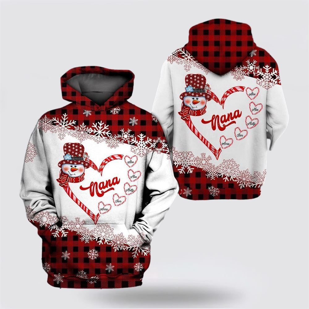 Grandma Snowman Christmas All Over Print 3D Hoodie For Men & Women, Christmas Hoodie Cute, Christmas Gift, Christmas Fashion
