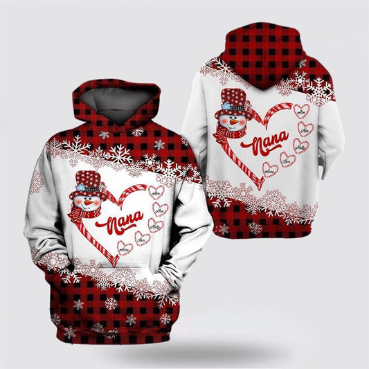 Grandma Snowman Christmas All Over Print 3D Hoodie For Men & Women, Christmas Hoodie Cute, Christmas Gift, Christmas Fashion