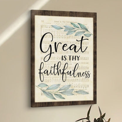 Great Is Thy Faithfulness Christian Hymns Canvas Prints - Bible Verse Wall Decor - Scripture Wall Art