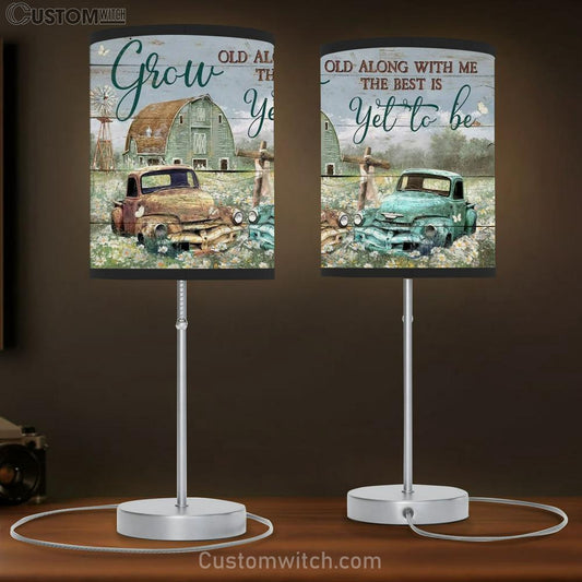 Green House, Old Ladybug Car, Daisy Field, Grow Old Along With Me Table Lamb