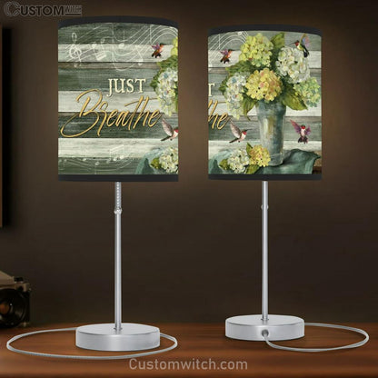 Green Hydrangeas, Music Sheet, Colorful Hummingbird, Just Breathe Table Lamb