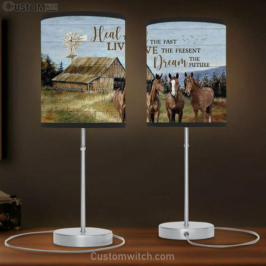 Green Meadow Horses Windmill Heal The Past Lamb Gift Table Lamb - Christian Bedroom Decor - Gifts For Horse Lovers
