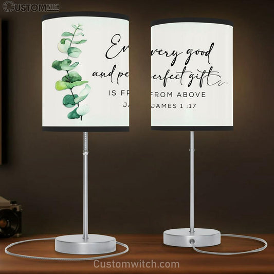 Greenery Every Good And Perfect Gift Is From Above Table Lamb Print - Inspirational Table Lamb Art - Scripture Lamb Gift