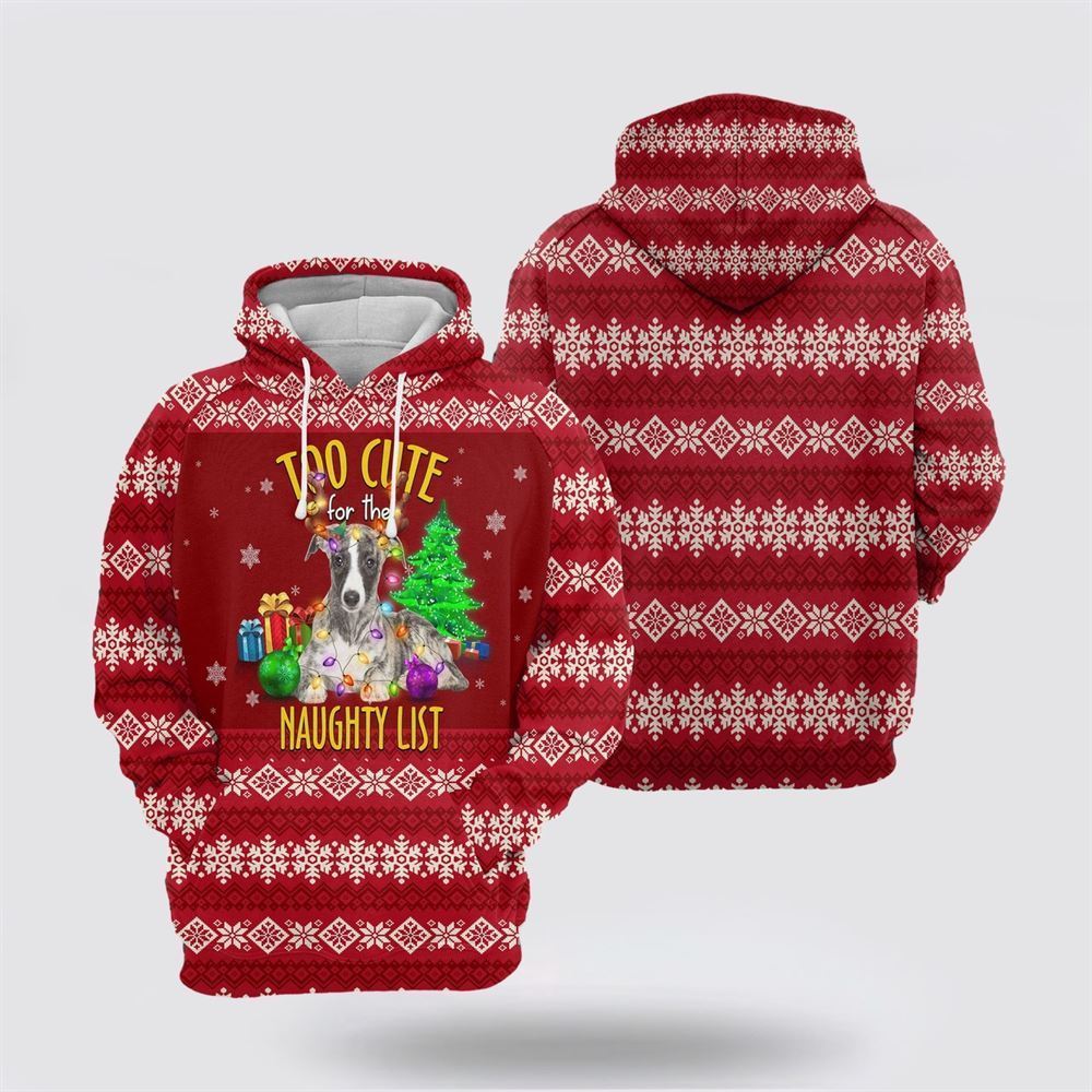 Greyhound Too Cute All Over Print 3D Hoodie For Men & Women, Christmas Hoodie Cute, Christmas Gift, Christmas Fashion