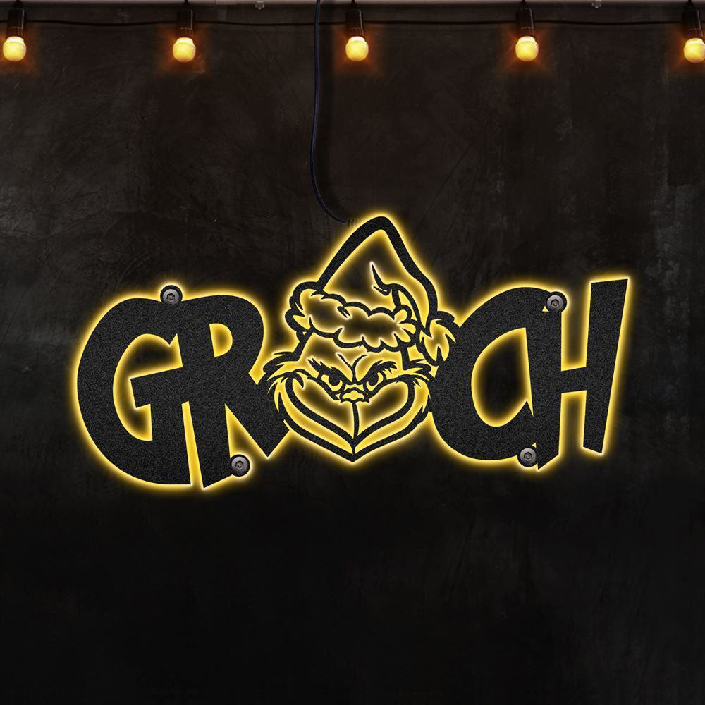 Grinch Christmas Gifts Wall Decoration Metal Sign, Christmas Gift, Christmas Home Decor Sign, Christmas Outdoor Metal Sign
