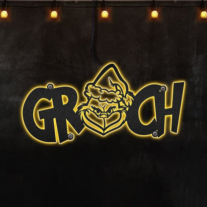 Grinch Christmas Gifts Wall Decoration Metal Sign, Christmas Gift, Christmas Home Decor Sign, Christmas Outdoor Metal Sign