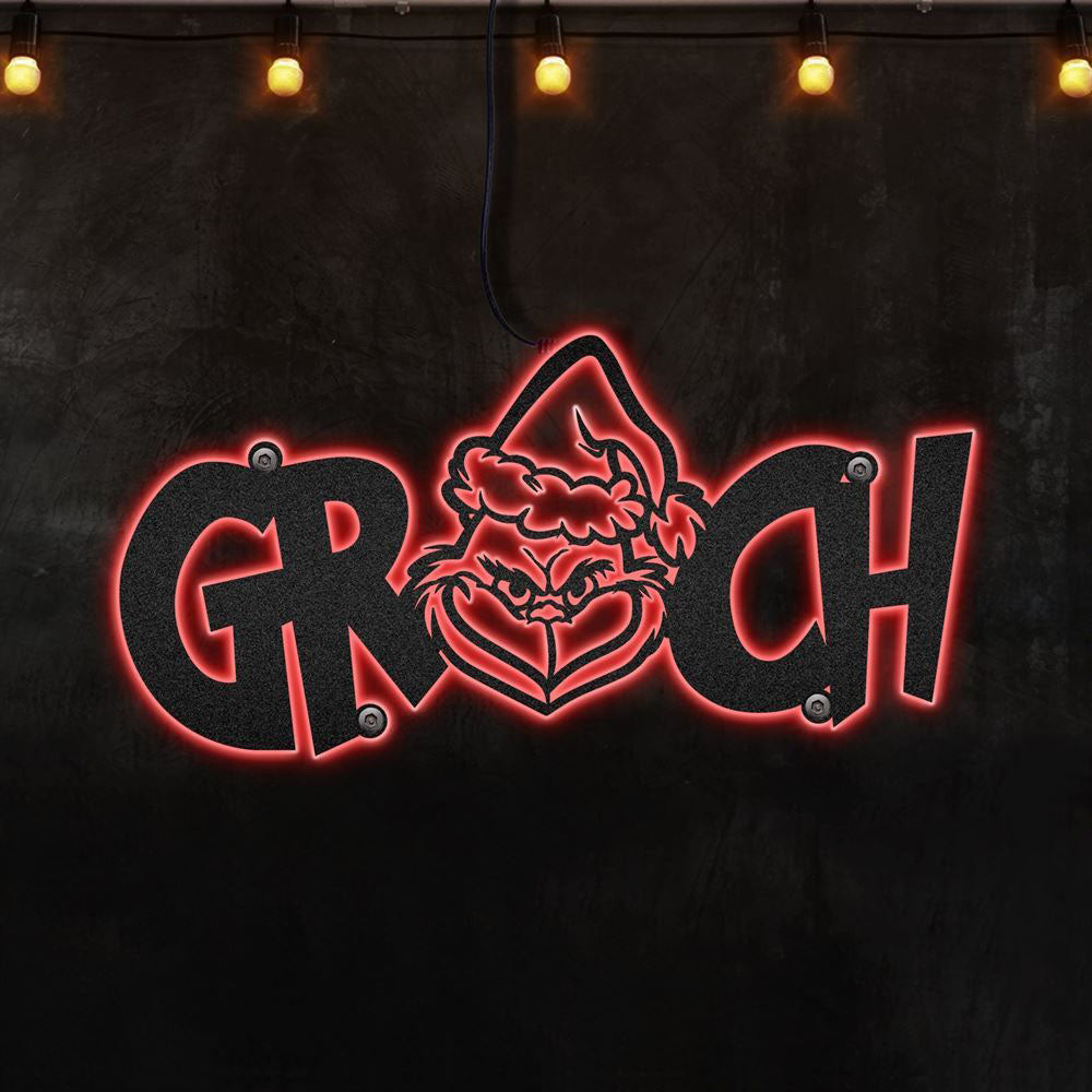 Grinch Christmas Gifts Wall Decoration Metal Sign, Christmas Gift, Christmas Home Decor Sign, Christmas Outdoor Metal Sign