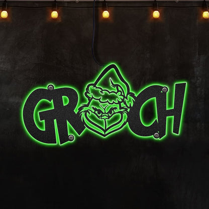 Grinch Christmas Gifts Wall Decoration Metal Sign, Christmas Gift, Christmas Home Decor Sign, Christmas Outdoor Metal Sign