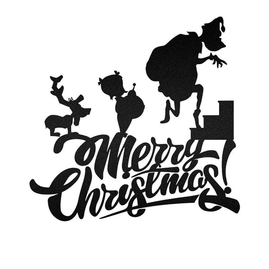 Grinch Climbing Stairs Cindy Lou Max Merry ChristmasNeon Metal Sign, Christmas Home Decor Sign, Christmas Outdoor Metal Sign
