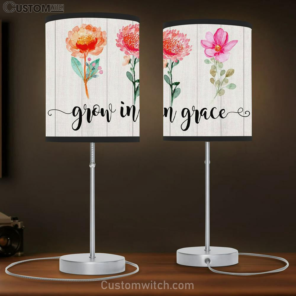 Grow In Grace Table Lamb Gift - - Christian Bedroom Decor