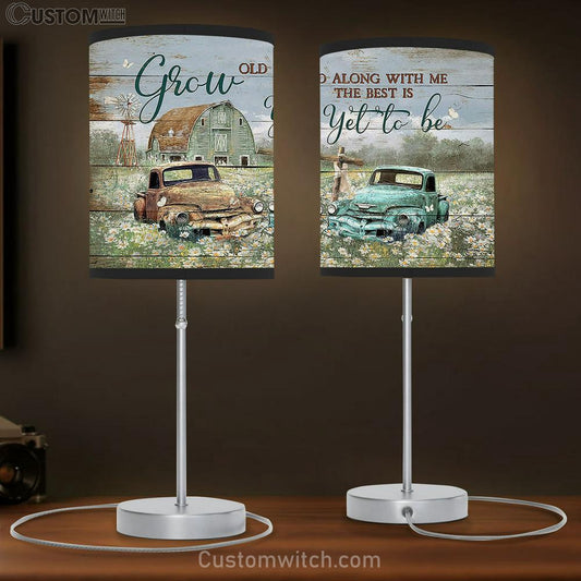 Grow Old Along With Me Old Ladybug Car Daisy Field Table Lamb Large Table Lamb Art - Christian Bedroom Decor - Religious Wall Decor