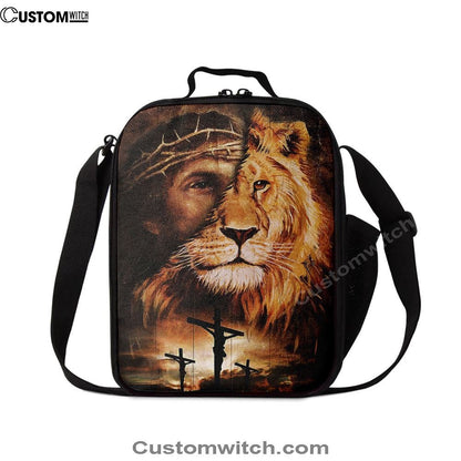 Half Jesus Half Lion Lunch Bag, Christian Lunch Bag, Religious Lunch Box For School, Picnic