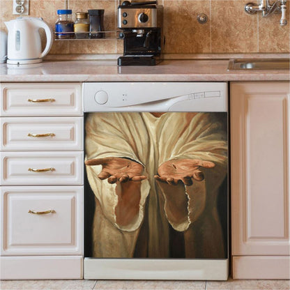 Hand Of God Jesus Dishwasher Cover, Christian Dishwasher Stickers, Religious Kitchen Decor