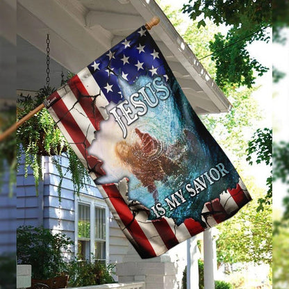 Hand Of God Jesus Is My Savior American US Flag, Outdoor Christian House Flag, Christian Flag, Scripture Flag, Garden Banner