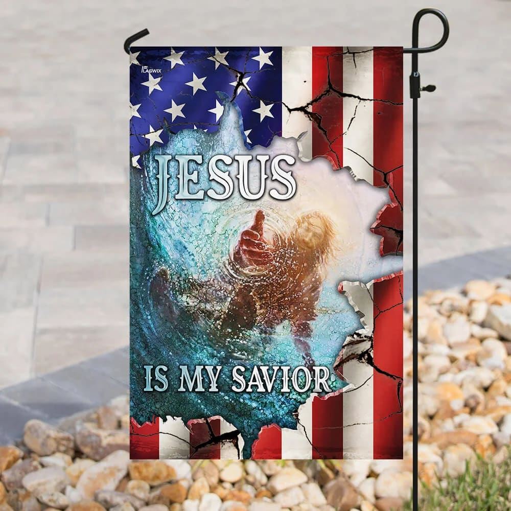 Hand Of God Jesus Is My Savior American US Flag, Outdoor Christian House Flag, Christian Flag, Scripture Flag, Garden Banner