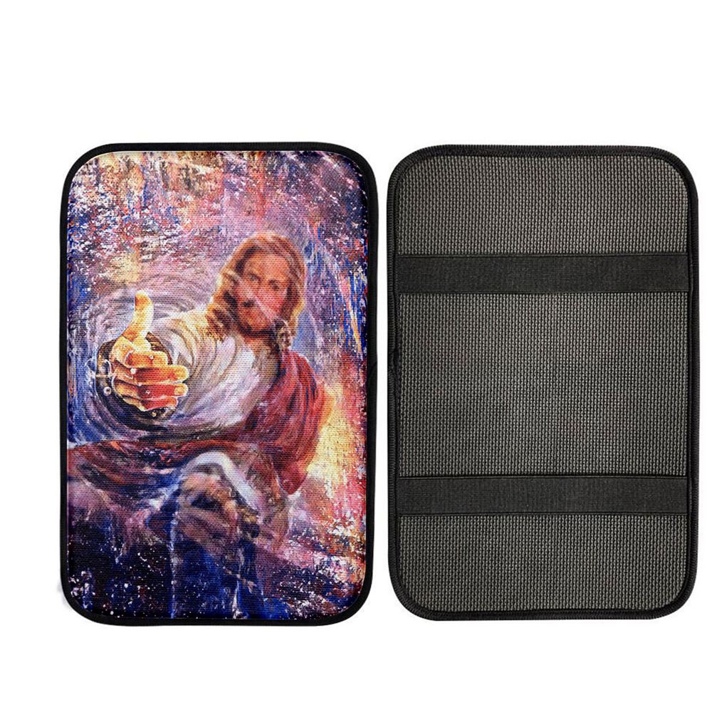 Hand Of God Knowing Jesus Car Center Console Cover, Christ Car Armrest Accessories
