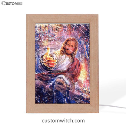 Hand Of God Knowing Jesus Frame Lamp Art - Christian Art Decor - Religious Gifts Night Light