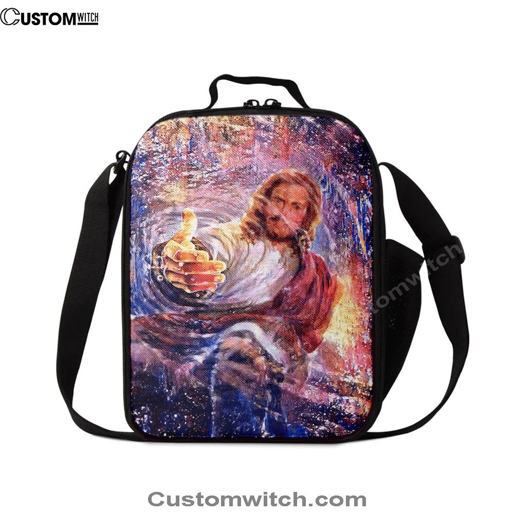 Hand Of God Knowing Jesus Lunch Bag, Christian Lunch Bag, Religious Lunch Box For School, Picnic