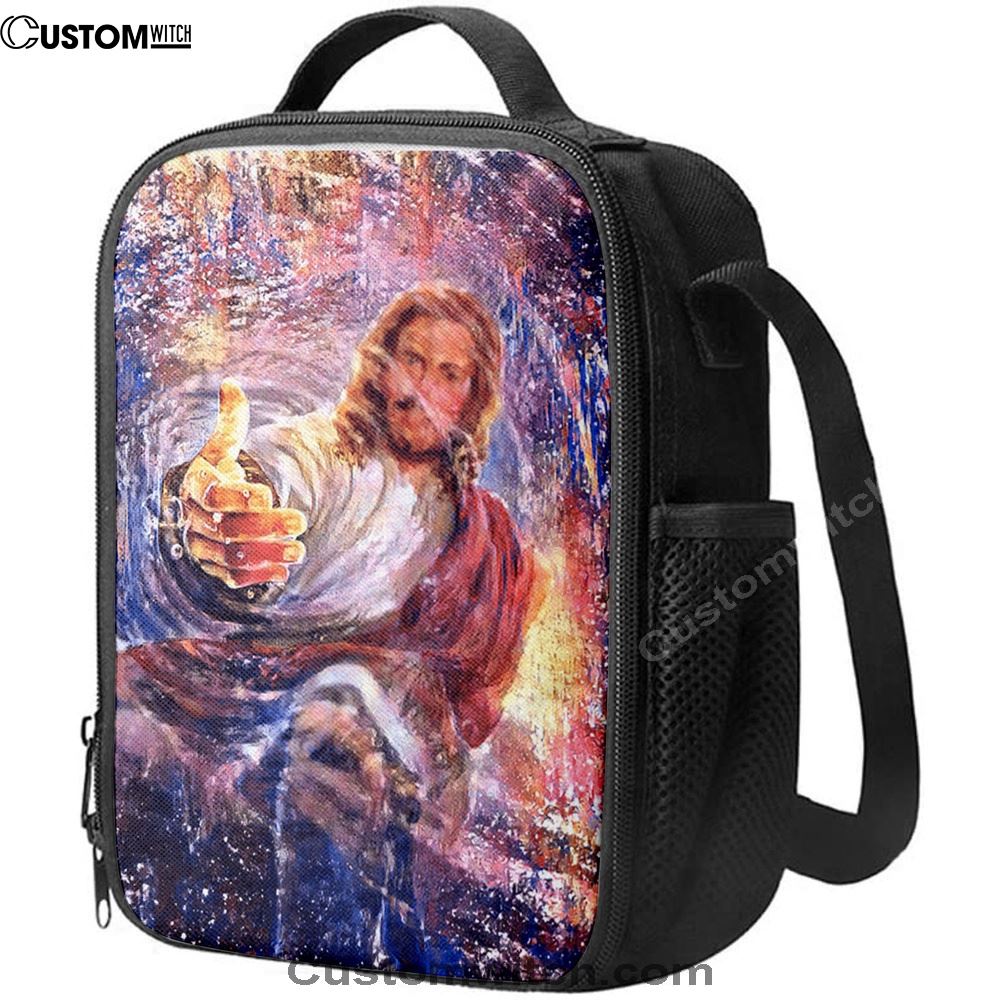 Hand Of God Knowing Jesus Lunch Bag, Christian Lunch Bag, Religious Lunch Box For School, Picnic